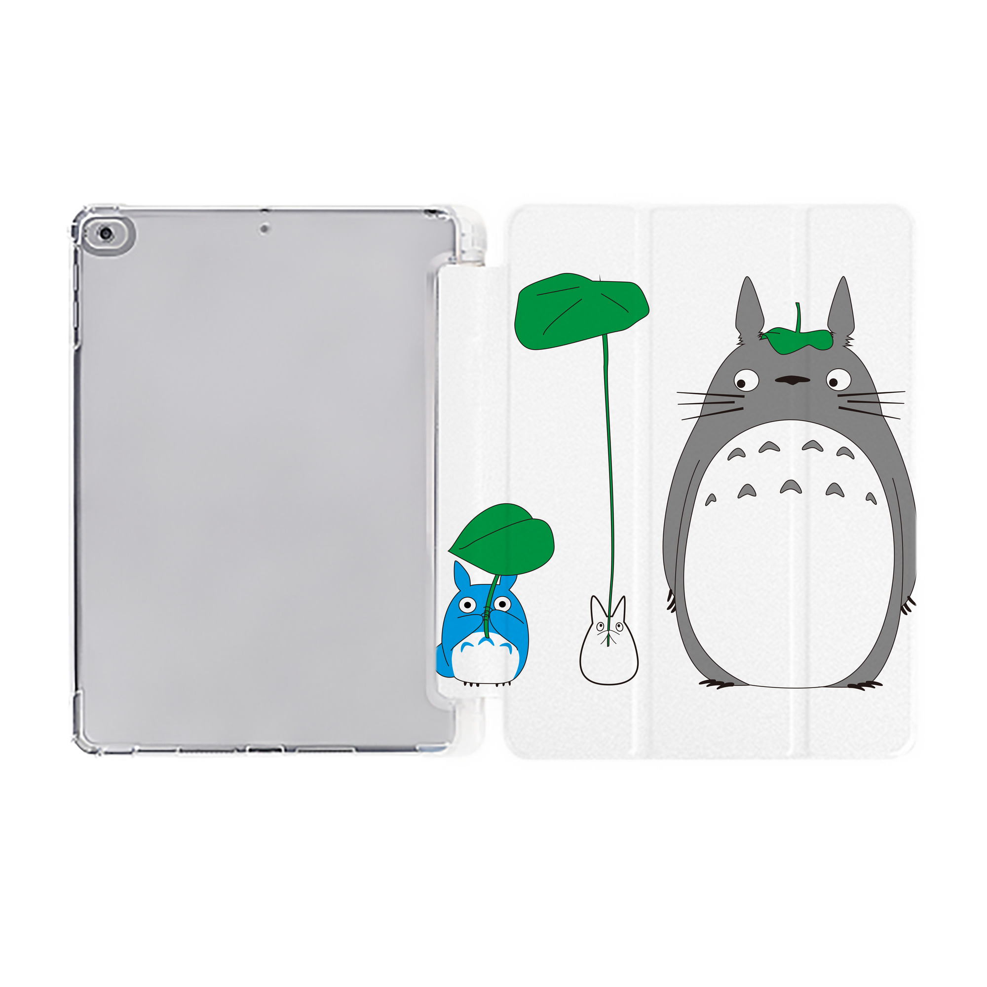 （画像用） となりのトトロ 草壁メイ 草壁サツキ My Neighbor Totoro Satsuki Kusakabe Mei Kusakabe IPad ケース ペン収納付き 三つ折りスタンド PUレザー×シリコン 対応機種9.5/10.5/10.9インチ